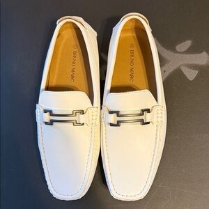 Bruno Marc Men's White Slip-On Loafers